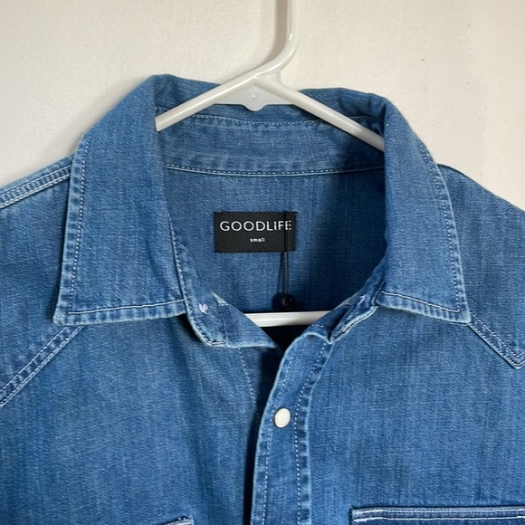 NWT Goodlife Pearl Snap Denim Button Up Western Shirt - Picture 2 of 6